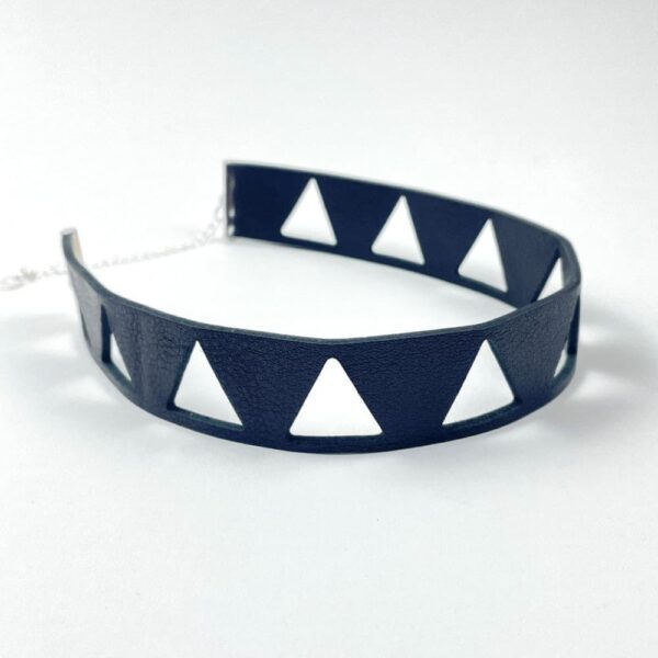 Leder-Choker / Geometrisch