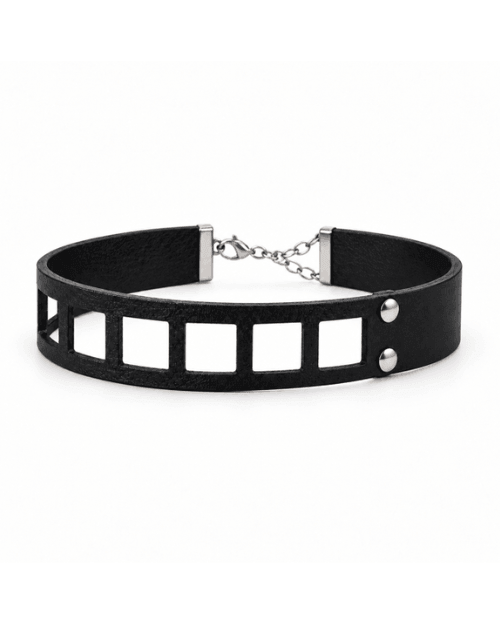 Leder-Choker Schwarz